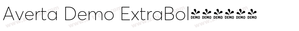 Averta Demo ExtraBol字体转换